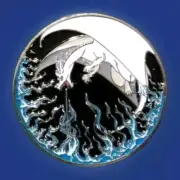 Albino White Dragon Collector Coin/Poker Guard New Fantasy