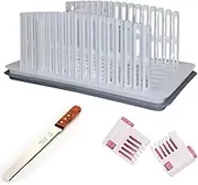 Bread Slicer, Bread Slicing Guide Adjustable Width, Foldable Compact Loaf Slicer Cutter with Crumb Tray and Toast Cutter, Toast Slicer for Kitchen Baking Homemade Bread for Home Baking Needs