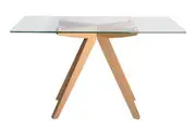 SK Designer Living | Amber Collection | Rectangular Glass Console Table | Natural