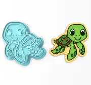 Sea Turtle Cookie Cutter & Stamp | Ocean Tortoise Animal Tortuga Summer Beach #2