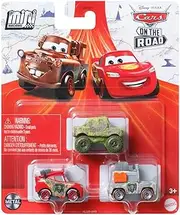 Disney Cars On The Road Mini Racers Movie Set 3-Pack with Ivy, Cryptid Lightning McQueen and Margaret Motorray