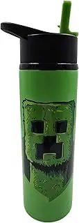 Minecraft Movie Creeper Officially Licensed 750ml Stainless Steel Flip-Top Water Bottle – Leak-Proof & Insulated Sports Bottle for Hot & Cold Drinks