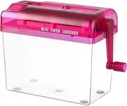 MsaHeuto Compact Paper Shredder: Efficient Handheld Document Cutter for Home and Office Use, Red