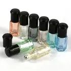 3ml (20*43mm) Colorful Glass Essential Oil Perfume Roller Bottle w/ Metal Balls