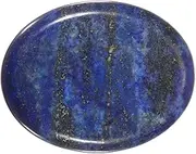 uxcell Thumb Worry Stone for Anxiety, Natural Oval Crystal Stone, Polished Gemstone Hand Carved Pocket Rock Anxiety Crystals for Women Stress Gifts Meditation, Dark Blue