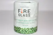 EcoGen Tempered Fire Glass Crystal Dark Green 1/4 inch Non Reflective Sample