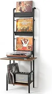 Record Player Stand with Vinyl Storage, Record Player Table with Vinyl Record Storage up to 200 Albums, Turntable Stand with Record Holder Vinyl Display Shelf, Record Player Cabinet Organizer Rack