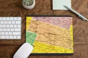 Nebraska Map Mouse Pad for Computer Office Gaming Desk Non-Slip