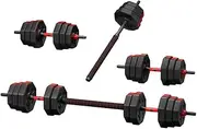 Everfit 40kg Adjustable Dumbbell Barbell Set Weight Plates Home Workout