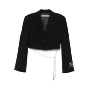 [Alexander Wang] Alexander Wang Cropped Jacket S BLACK