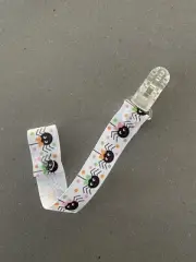 Baby Dummy Clips Pacifier Chain Soother Holder Strap Halloween Spiders