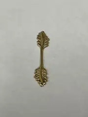 Bail, fold-over, gold color, 29x6mm double leaf, Jewelry Making | 500+ pcs.