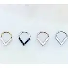 Gold, Rose Gold, Silver Opal Hoop for Septum, Daith, and Cartilage. 16G. 8mm.