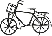 EXAOMBLE Miniature Metal Bike 1:12 Scale Toy Bike for Dollhouse Boys and Girls Mini Bike Toy Black Craftsmanship