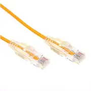 Dynamix PLSY-C6-1.5 Cat6A RJ45 Patch Lead - 1.5m - Yellow UTP - 10G - 30AWG - Ultra-Slim - Gold Plated - PoE 802.3af [PLSY-C6-1.5]