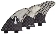 Captain Fin CF Quickness Twin Tab Thruster Fin Set - Black - M - New