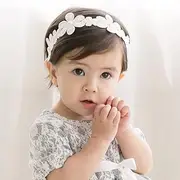 Baby Girls Cute Bow-Knot Headband Soft Lace Floral Hairbands Newborn Infant Toddlers Kids Hair Accessories (Style 9)