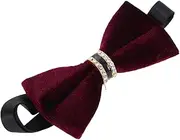 [LIFKOME] Men's Bow Tie Ties for Men Black Bowtie Mens Ties Mens Dress Tie Black Tie Dress Ties Men Tuxedo Bow Tie Men Wedding Accessory Dress Bow Tie Special Occasion Bow Tie Velvet Cloth