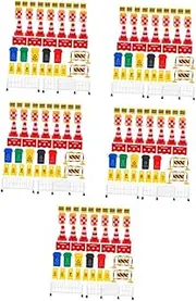 Tofficu 335 Pcs Road Signs for Kids Play Traffic Signs Toy Set Traffic Light Model for Safety Education