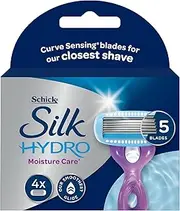 Schick Hydro Silk Moisture Care with Shea Butter Refill Razor Blade Cartridges (Pack of 4)