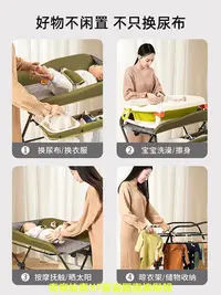 在飛比找Yahoo!奇摩拍賣優惠-Ameito尿布台嬰兒台寶寶換尿布台多功能可折疊床撫觸洗澡