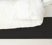 Ardor Boudoir Single Bed Size Quilted Valance/Bedding Base Skirt Cover Black
