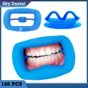 100 Pcs Dental Teeth Whitening Mouth Props Opener Cheek Retractor Props Silicone