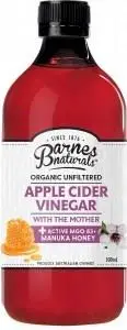 Barnes Naturals Organic Apple Cider Vinegar & The Mother w/Active Manuka 5+ Honey 500ml