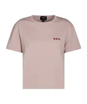 A.P.C. Logo Detailed Crewneck T-Shirt S,M Nude