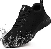 [TANIELD] Non Slip Work Shoes for Men Women Splash Proof Safety Shoes Breathable Food Service Shoes Mens Lightweight Chef Kitchen Shoes Slip Resistant Work & Safety Footwear Restaurant Shoes for Men