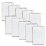 10pc Spirax 563A Reporters Notebook 200-Pages 8mm Ruled Pad Stationery Yellow