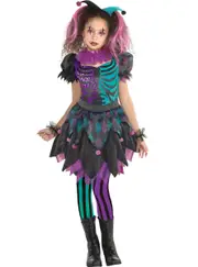 Haunted Harlequin Teen Girls Halloween Costume