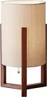 Quinn Table Lantern - Walnut Birch Wood & Natural Linen Shade – Perfect Nightsta
