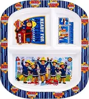 Zawadi Global Fireman Sam 3 Section Childrens Kids Toddlers Divided Breakfast Lunch Dinner Plate
