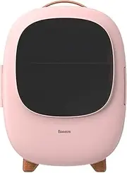 Portable Mini Fridge, Compact Car Refrigerator Desktop 8L Mini Car Household Refrigerator 60W Power Dual Use Warmer and Cooler Small Fridge Portable Car Fridge for Travel and Camping (Color : Pink)