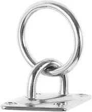 Stainless Steel Trailer Pull Ring Hooks for Hanging Outdoor Trailer d Rings Exterior Mount Hook Boat Car Supply Truck Bed Tie Down Anchors Car Accessories Silver Stainless Steel