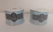 Lot of 2 Spools Offray Light Blue Ribbon 25 Yards Each Indoor Outdoor Fabric New