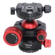 Metal Camera Video Tripod Ball Head with Quick Release Plate Clamp, Bubble Level
