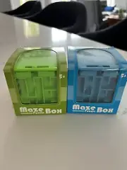 Maze Puzzle Box NEW Blue & Green (2 Puzzles)