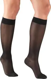 TRUFORM Lites Knee High Stockings 15-20mmHg (Black) Medium