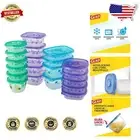 Durable Clear Food Storage Containers - 20 Pack, Microwave & Dishwasher Safe