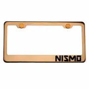 Rose Gold License Plate Frame NISMO Laser Engraved Aluminum Screw Cap