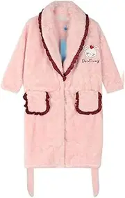 [YJYGR] Kids Bathrobe for Girl Children Clothing Girl Flannel Bath Robe Clothes Boy Cartoon Night Robe Kids Pajamas for Girl (150)