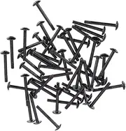 KALLORY 100pcs Computer Case Metal Computer Case Fan Screw Long Fan Screws for Radiator Iron Black