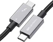 [Intel Certified] Cable Matters Braided 40Gbps Thunderbolt 4 Cable - 1m, Thunderbolt4 Cable for 8K Video and 240W Charging, Fully Compatible with Thunderbolt 3, USB4 for Apple MacBook Pro, iMac