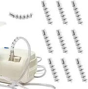 10 Pack Oxygen Tube Support Crimp Straightener for Oxygen Hose Keep Oxygen Hose from Kinking, for Portable Oxygen Concentrator Oxygen Hose Nasal Cannula（White）