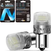 NOVSIGHT 1156 LED Bulbs White, Extremely Bright 7506 BA15S P21W Back Up Reverse Light Bulbs Error Free 1141 1003 LED Bulbs for Backup Reverse Parking Tail DRL Turn Signal Lights, Pack of 2
