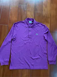 在飛比找Yahoo!奇摩拍賣優惠-LACOSTE  紫紅色polo衫 男裝 3號