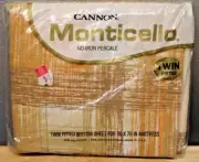 New Vintage Cannon Monticello Twin Fitted Bottom Sheet Brown Geometric Percale