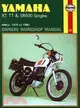 Yamaha XT, Tt, and Sr 500 Singles Owners Workshop Manual, No. 342—'75-'83